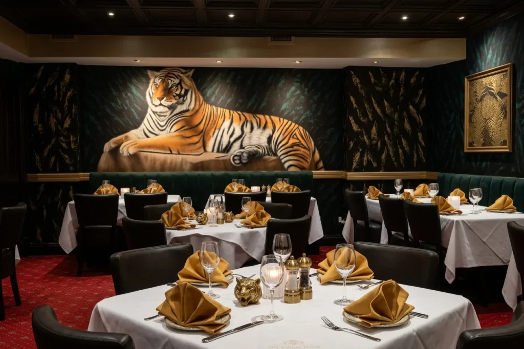 Best Indian restaurant near Fleet Street London - The India Fleet Street dining room interior at 8 Crane Court EC4
