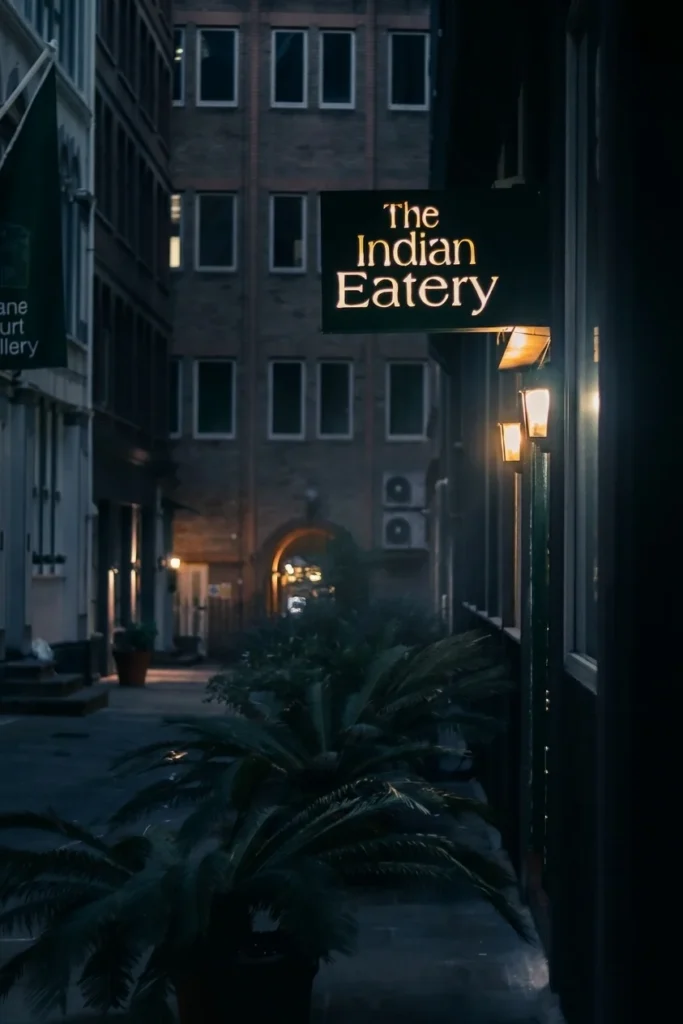 The India Fleet Street restaurant entrance at 8 Crane Court EC4A 2EJ - Indian restaurant near Blackfriars and Temple Station London
